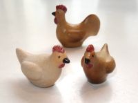 kukk ja kanad, kõrgus 4-5 cm, 12€