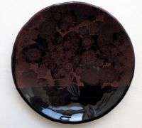 graveeritud klaastaldrik, läbimõõt 17 cm