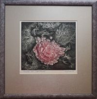 "Armastuse lill" ofort raamis, 37 x 36 cm, 295€